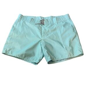 Birdwell Beach Britches Mens Aqua Blue Nylon Board Shorts Size 42 MA3510 USA